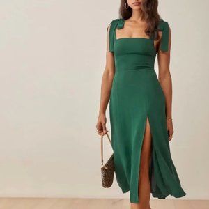 Reformation Twilight Dress Emerald 2